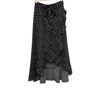 Decjuba wrap skirt - size small - black/white